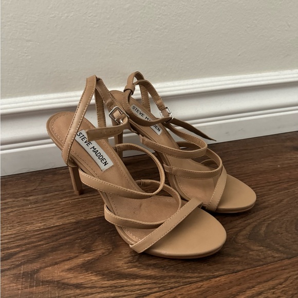 Steve Madden Strappy Nude Heels - Picture 3 of 8